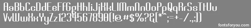 フォントBrassiere – 灰色の背景に白い文字