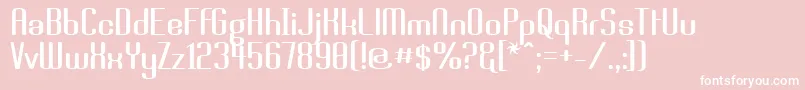 Brassiere Font – White Fonts on Pink Background
