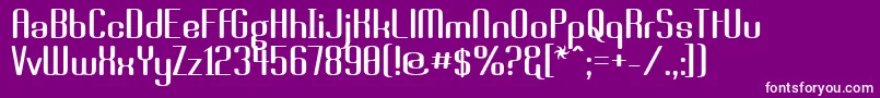 Brassiere-Schriftart – Weiße Schriften auf violettem Hintergrund