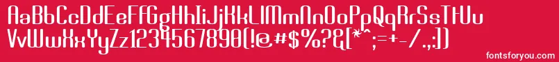 Brassiere Font – White Fonts on Red Background