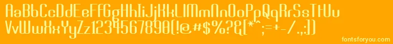 Brassiere Font – Yellow Fonts on Orange Background