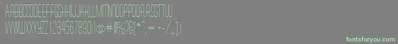 MelaninRegular-Schriftart – Grüne Schriften auf grauem Hintergrund