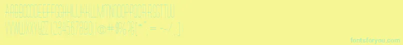 Police MelaninRegular – polices vertes sur fond jaune
