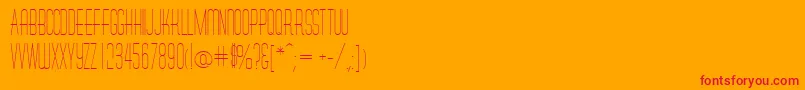 MelaninRegular Font – Red Fonts on Orange Background