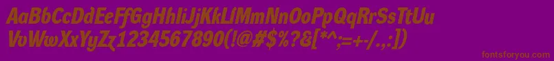 DynagroteskdmBolditalic Font – Brown Fonts on Purple Background