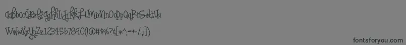 fuente BmdHuffleclaw – Fuentes Negras Sobre Fondo Gris