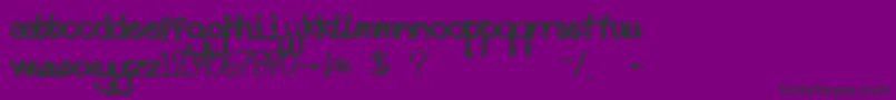 フォントFirstFontLowerFat – 紫の背景に黒い文字