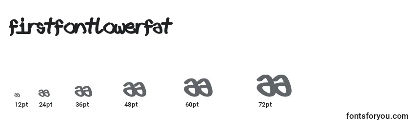Размеры шрифта FirstFontLowerFat