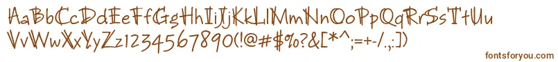 Brunojbstd Font – Brown Fonts on White Background
