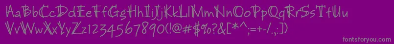 Brunojbstd Font – Gray Fonts on Purple Background