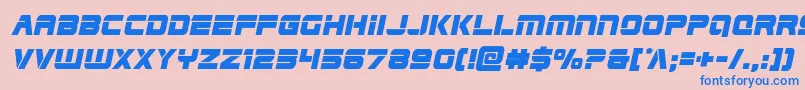 Edgeracerital Font – Blue Fonts on Pink Background