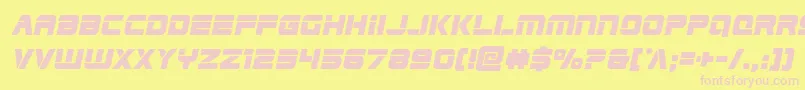 Edgeracerital Font – Pink Fonts on Yellow Background