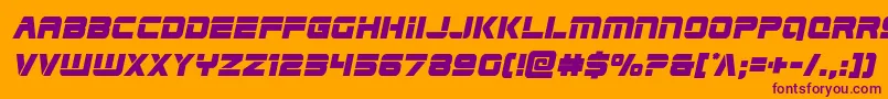 Edgeracerital Font – Purple Fonts on Orange Background