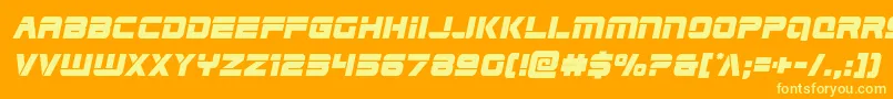 Edgeracerital Font – Yellow Fonts on Orange Background