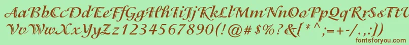 IsadorastdBold Font – Brown Fonts on Green Background