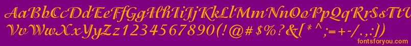 IsadorastdBold Font – Orange Fonts on Purple Background