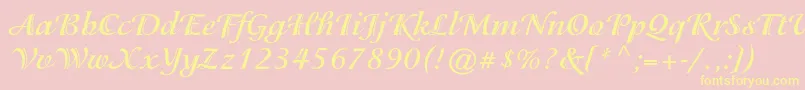 IsadorastdBold Font – Yellow Fonts on Pink Background