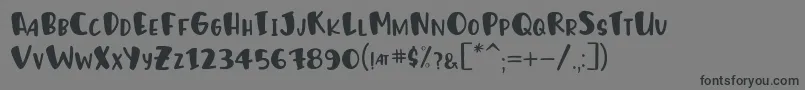 フォントHumphreyRegular – 黒い文字の灰色の背景