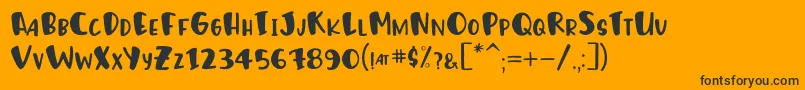 HumphreyRegular Font – Black Fonts on Orange Background