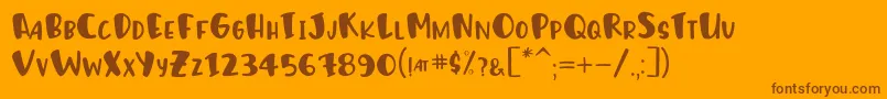 HumphreyRegular Font – Brown Fonts on Orange Background