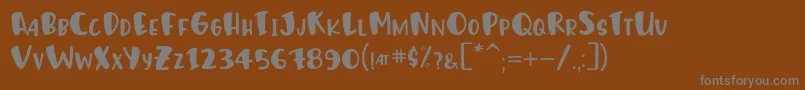 HumphreyRegular Font – Gray Fonts on Brown Background