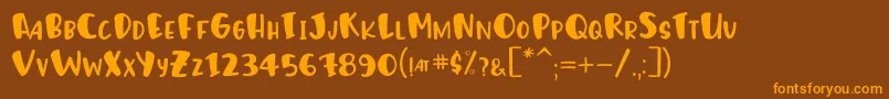 HumphreyRegular Font – Orange Fonts on Brown Background