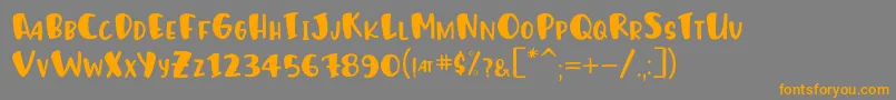 HumphreyRegular Font – Orange Fonts on Gray Background