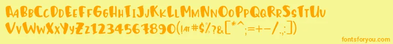En savoir plus sur la police HumphreyRegular Police HumphreyRegular – polices orange sur fond jaune