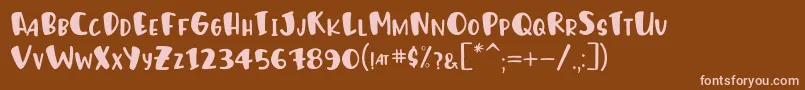 HumphreyRegular Font – Pink Fonts on Brown Background
