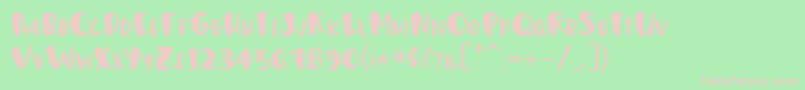 HumphreyRegular Font – Pink Fonts on Green Background