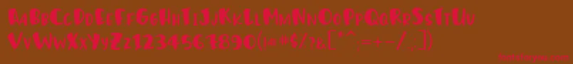 HumphreyRegular Font – Red Fonts on Brown Background