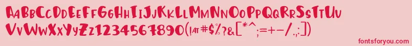 HumphreyRegular Font – Red Fonts on Pink Background