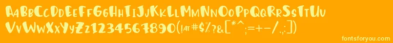 HumphreyRegular Font – Yellow Fonts on Orange Background