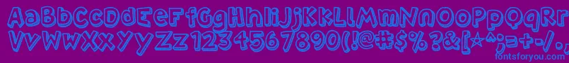 Villa Font – Blue Fonts on Purple Background