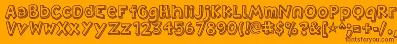 More about Villa Font Villa Font – Brown Fonts on Orange Background
