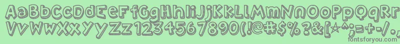 Villa Font – Gray Fonts on Green Background