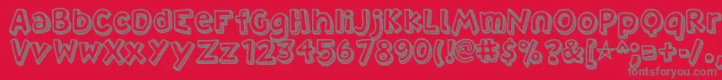 Villa Font – Gray Fonts on Red Background