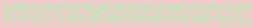 Villa Font – Green Fonts on Pink Background