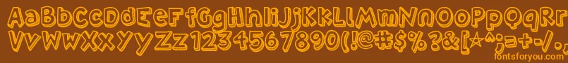 Villa Font – Orange Fonts on Brown Background