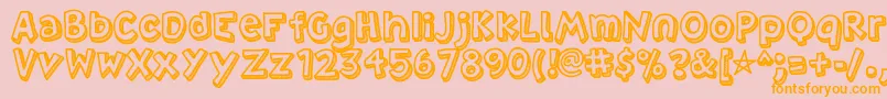 More about Villa Font Villa Font – Orange Fonts on Pink Background