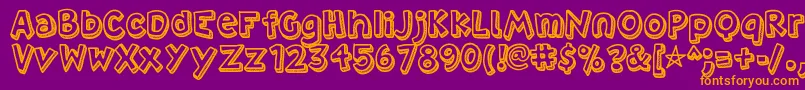 Villa Font – Orange Fonts on Purple Background