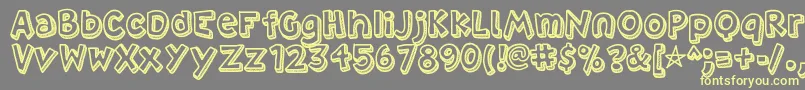 More about Villa Font Villa Font – Yellow Fonts on Gray Background