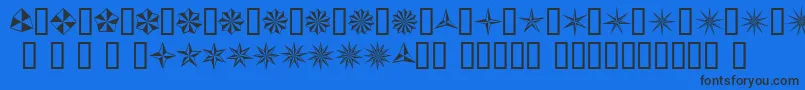 BasicStar Font – Black Fonts on Blue Background