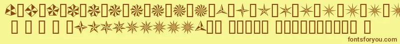 BasicStar Font – Brown Fonts on Yellow Background