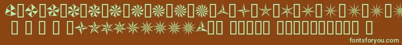 BasicStar Font – Green Fonts on Brown Background