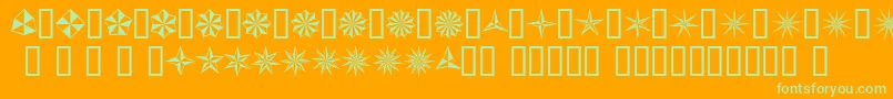 Fonte BasicStar – fontes verdes em um fundo laranja