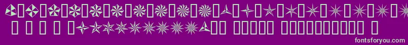 BasicStar-fontti – vihreät fontit violetilla taustalla