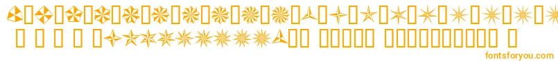 Шрифт BasicStar – оранжевые шрифты на белом фоне