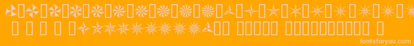 フォントBasicStar – オレンジの背景にピンクのフォント