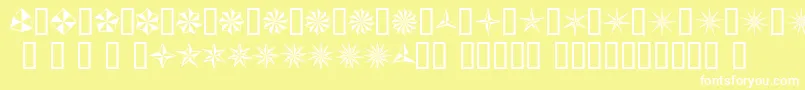 fuente BasicStar – Fuentes Blancas Sobre Fondo Amarillo
